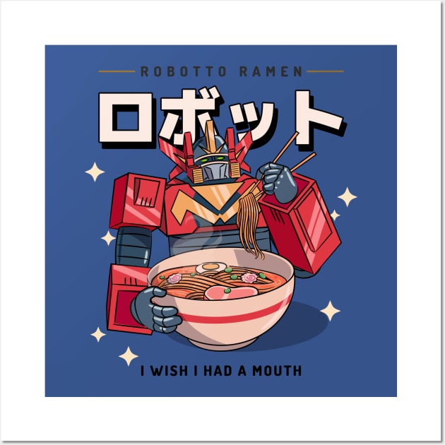 deigo ramen, best ramen, noodles the pug, anime, cute, manga, kawaii, soup, rock and roll Wall Art by Mrkedi